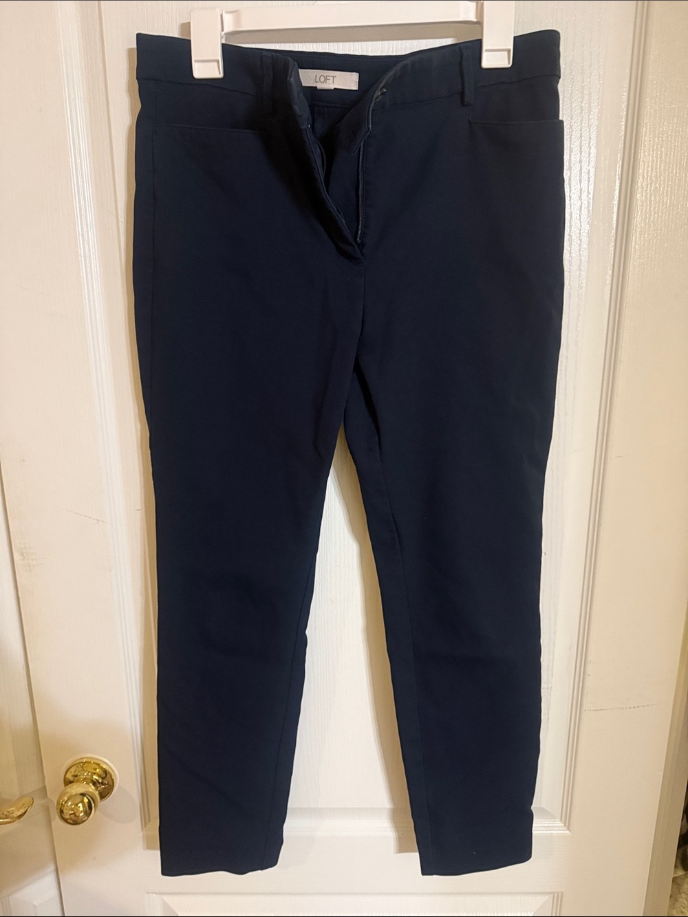 LOFT Navy Slim Straight Chinos for Men